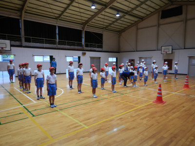 体育館での練習仕上げ (1)