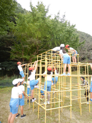 1・2・3年生体育ジャングルジム (7)