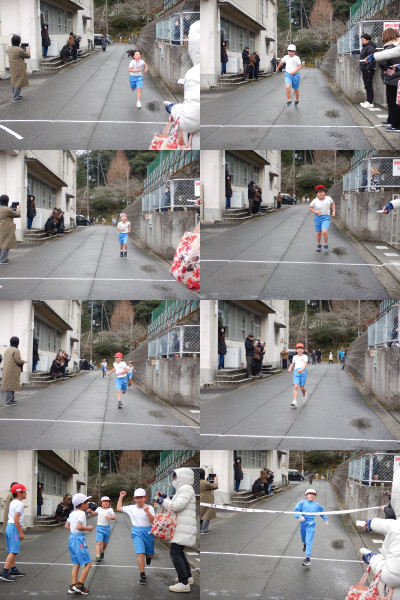 校内マラソン大会低学年ゴール