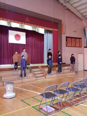 卒業式の練習／全校練習 (13)